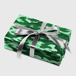 Бумага для упаковки Зеленый монохромный камуфляж, цвет: 3D-принт — фото 2