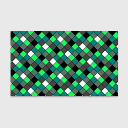 Бумага для упаковки Геометрический узор в зеленых и черный тонах, цвет: 3D-принт