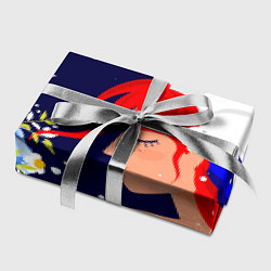 Бумага для упаковки Русская девушка с триколором на волосах, цвет: 3D-принт — фото 2
