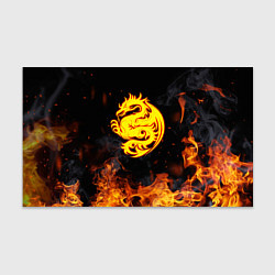 Бумага для упаковки Огнедышащий дракон и пламя, цвет: 3D-принт