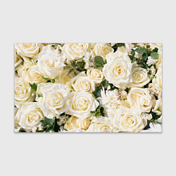 Бумага для упаковки Белые Розы, беззащитны шипы, цвет: 3D-принт