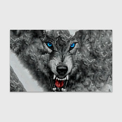 Бумага для упаковки Агрессивный волк с синими глазами, цвет: 3D-принт