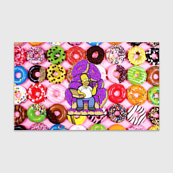 Бумага для упаковки Гомер Симпсон в окружении пончиков, цвет: 3D-принт