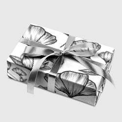 Бумага для упаковки Графичные цветы на белом фоне, цвет: 3D-принт — фото 2