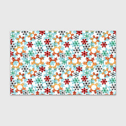 Бумага для упаковки Новогодний декор бумажные разноцветные снежинки, цвет: 3D-принт