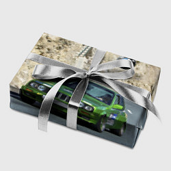 Бумага для упаковки Зелёная бэха на горной дороге, цвет: 3D-принт — фото 2