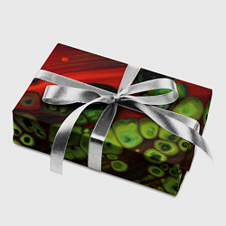 Бумага для упаковки Абстрактные красный песок и зелёные камни, цвет: 3D-принт — фото 2