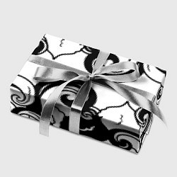 Бумага для упаковки Черные волнистые узоры на белом, цвет: 3D-принт — фото 2