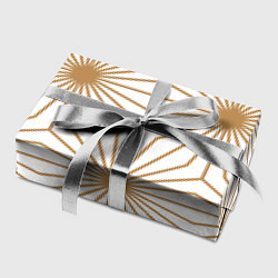 Бумага для упаковки Золотой паттерн на белом фоне, цвет: 3D-принт — фото 2