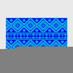 Бумага для упаковки Сине-голубые узоры - вышивка, цвет: 3D-принт