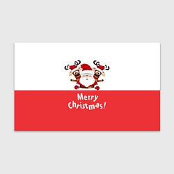 Бумага для упаковки Дед Мороз с оленями, цвет: 3D-принт