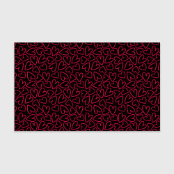 Бумага для упаковки Розовые сердечки на темном фоне, цвет: 3D-принт