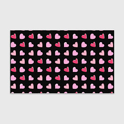 Бумага для упаковки Валентинки на черном фоне, цвет: 3D-принт