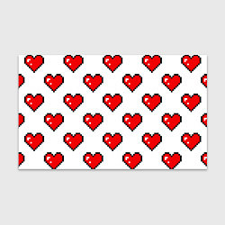 Бумага для упаковки Сердца в стиле пиксель-арт, цвет: 3D-принт