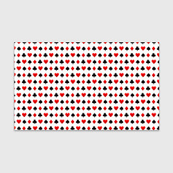 Бумага для упаковки Карточные масти на белом фоне, цвет: 3D-принт