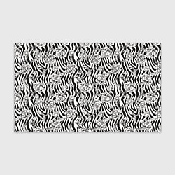 Бумага для упаковки Декоративные цветы на фоне зебры, цвет: 3D-принт