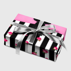 Бумага для упаковки Костюм Барби: полоска с розами, цвет: 3D-принт — фото 2