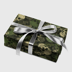 Бумага для упаковки Камуфляж с черепами и грибами, цвет: 3D-принт — фото 2