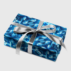 Бумага для упаковки Светящиеся голубые цветы, цвет: 3D-принт — фото 2