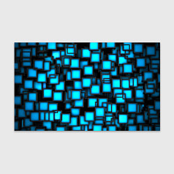 Бумага для упаковки Геометрия - синие квадраты, цвет: 3D-принт