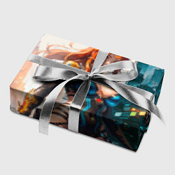 Бумага для упаковки Боевая кибер-леди-лиса, цвет: 3D-принт — фото 2