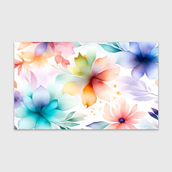 Бумага для упаковки Акварельный цветочный принт, цвет: 3D-принт