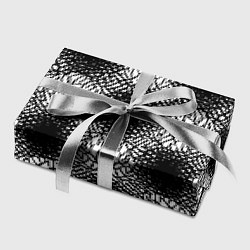 Бумага для упаковки Симметричная черно-белая паутина, цвет: 3D-принт — фото 2