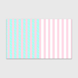 Бумага для упаковки Полоска Барби и Кена - сплит: нежно-мытный и розов, цвет: 3D-принт