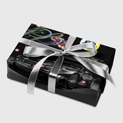Бумага для упаковки Бэха в ночном неоновом городе, цвет: 3D-принт — фото 2