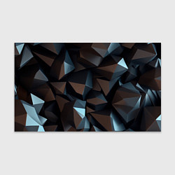Бумага для упаковки Черная геометрическая абстракция - объемные грани, цвет: 3D-принт