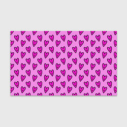 Бумага для упаковки Розовые сердечки каракули, цвет: 3D-принт