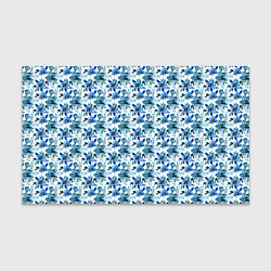 Бумага для упаковки Полевые голубые цветы паттерн, цвет: 3D-принт