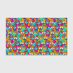 Бумага для упаковки Разноцветные совы, цвет: 3D-принт