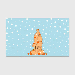 Бумага для упаковки Гора капибара в снегу, цвет: 3D-принт