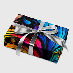 Бумага для упаковки Паттерн с узорами на черном фоне, цвет: 3D-принт — фото 2