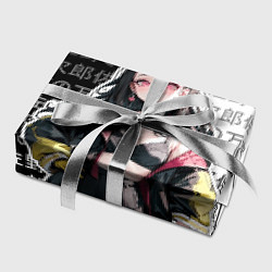 Бумага для упаковки Стильная Незуко из аниме - иероглифы, цвет: 3D-принт — фото 2
