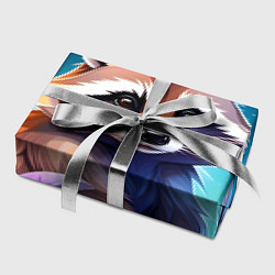 Бумага для упаковки Енот мультяшный красочный, цвет: 3D-принт — фото 2