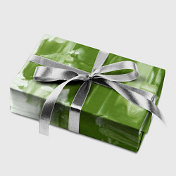 Бумага для упаковки Текстура белой и зелёной краски, цвет: 3D-принт — фото 2