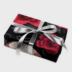 Бумага для упаковки Черепа с красными розами, цвет: 3D-принт — фото 2