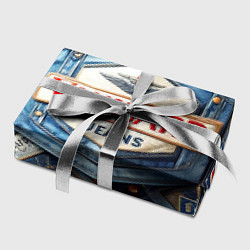 Бумага для упаковки Vanguard denim patchwork - ai art, цвет: 3D-принт — фото 2