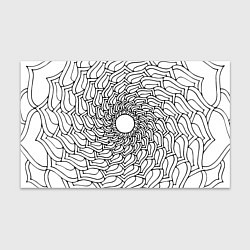 Бумага для упаковки Мандала солнцевидная чёрно-белая, цвет: 3D-принт