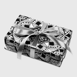 Бумага для упаковки Мандала зенарт чёрно-белая, цвет: 3D-принт — фото 2