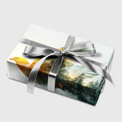 Бумага для упаковки Летящий голубь и лес эффект двойной экспозиции, цвет: 3D-принт — фото 2