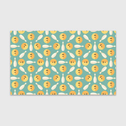 Бумага для упаковки Паттерн с кеглями и шарами для боулинга