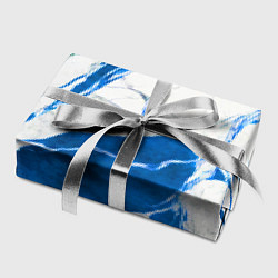 Бумага для упаковки Бело-синий мрамор, цвет: 3D-принт — фото 2