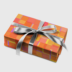 Бумага для упаковки Россыпь оранжевых квадратов, цвет: 3D-принт — фото 2