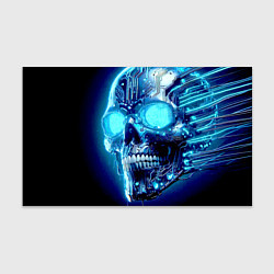 Бумага для упаковки Neon cyber skull - ai art, цвет: 3D-принт