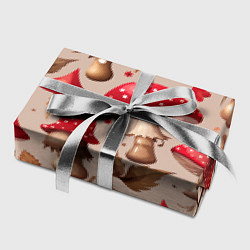 Бумага для упаковки Грибные шляпки мухоморов, цвет: 3D-принт — фото 2