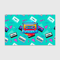 Бумага для упаковки Кассеты и надпись 90s, цвет: 3D-принт