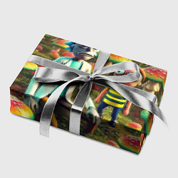 Бумага для упаковки Рик и Морти заблудились в мухоморном поле, цвет: 3D-принт — фото 2